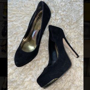 BCBGeneration Black Suede High Heels
